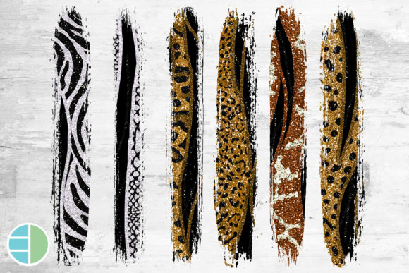 Animal Print PNG Brush Strokes Glitter: A Practical Asset for Modern Design
