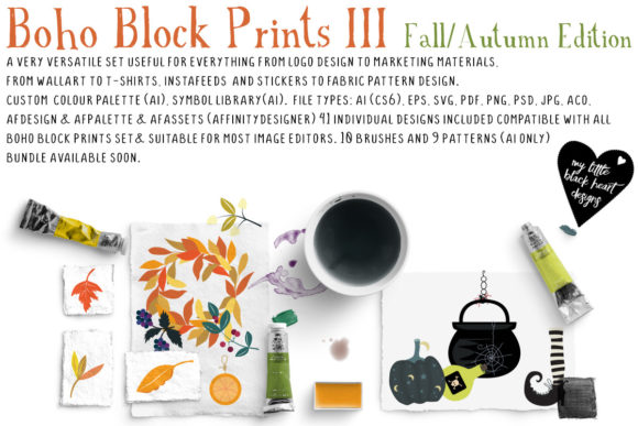Boho Block Print Set 3: Autumn Fall Edit