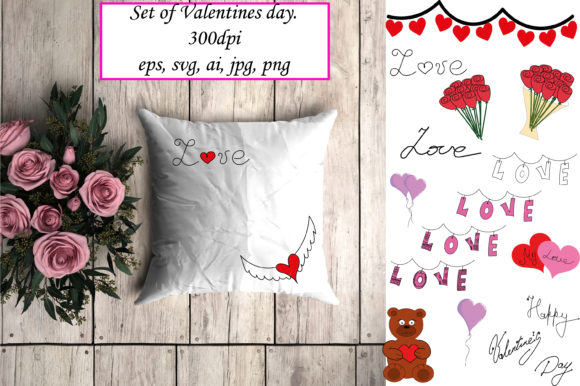 Bundle of Valentine’s Day Color Hearts