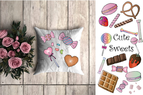 Creative Applications of Bundle of Colorful Sweets for Valentine's Day Design Projects