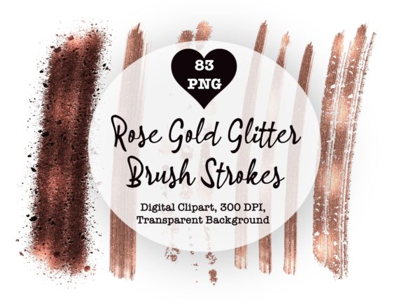 Elevate Designs with Rose Gold Brush Strokes