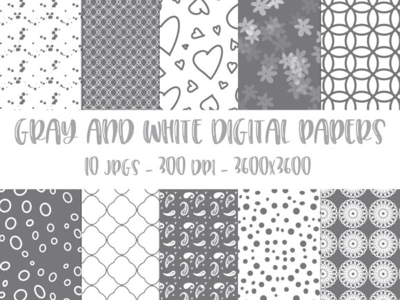 Gray and White Digital Papers: A Practical Guide for Designers and Crafters
