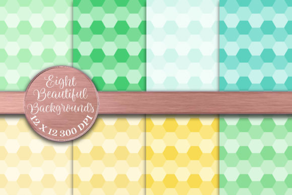 Green and Yellow Honeycomb Collection: Elevating Digital Design with Textured Versatility