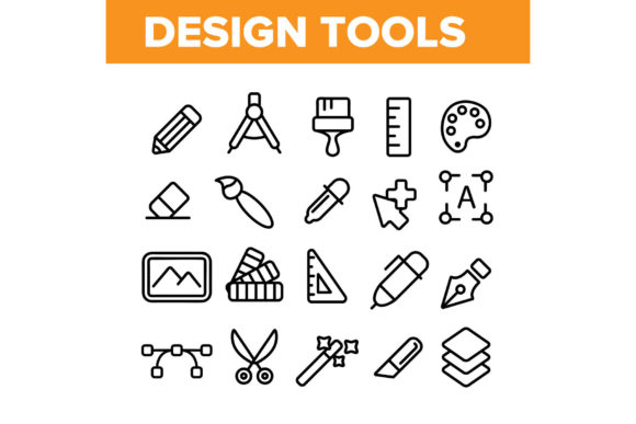 Integrating Design Tools Vector Thin Line Icons Set into Professional Workflows