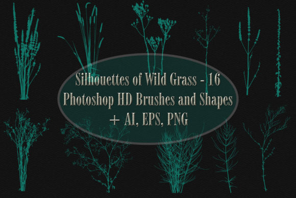 Mastering Nature Details with Silhouettes of Wild Grass for Digital Art