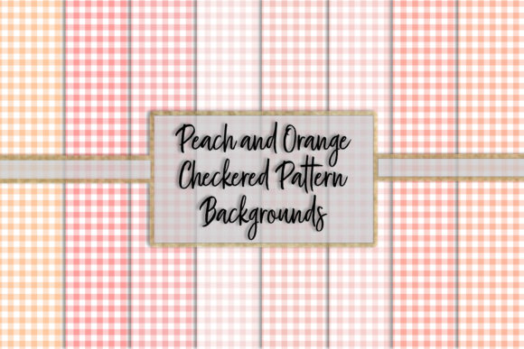 Peach & Orange Checkered Design Guide