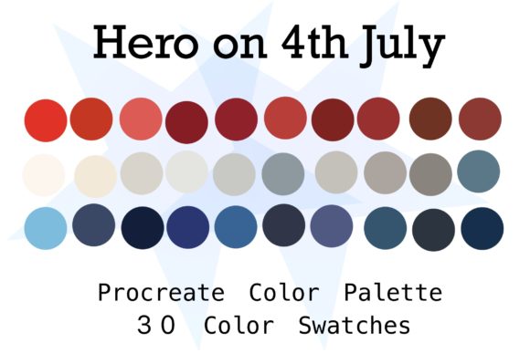 Procreate Color Palette Hero: 4th July