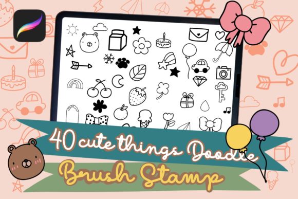 Unlocking Creative Flow with Cute Things Doodle Brush Stamp Procreate