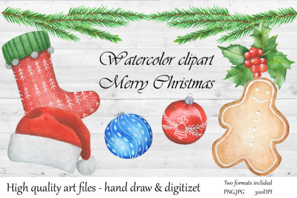 Watercolor Bundle Christmas Illustration: A Creative Resource for Holiday Projects