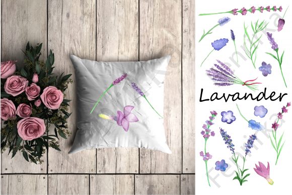 Watercolor Clipart Lavender. Vector: A Versatile Resource for Creative Design